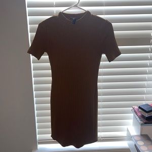 Forever21 Brown Ribbed Dress